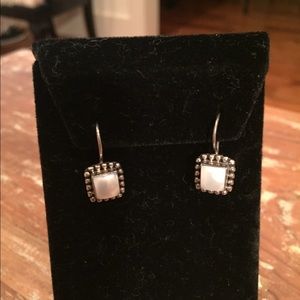 Silpada earrings...sterling silver and pearl