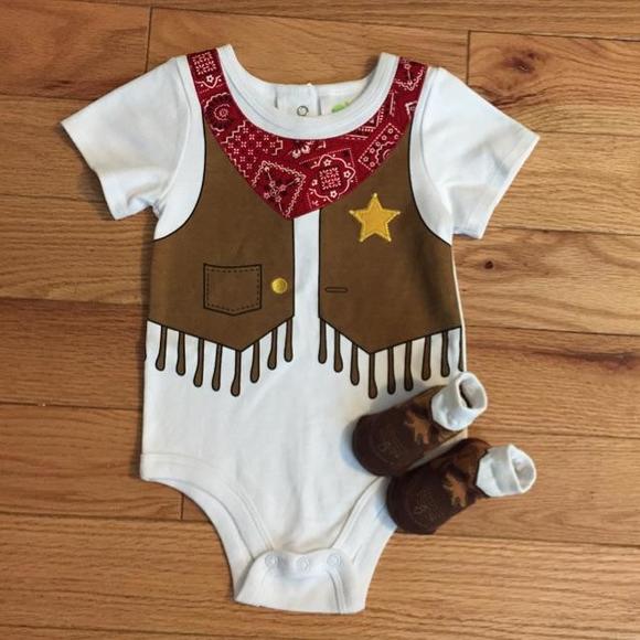 Cowboy Onesie With Matching Socks