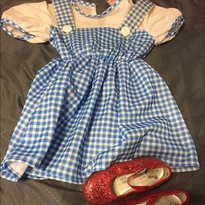 Dorthy Halloween costume with shoes
