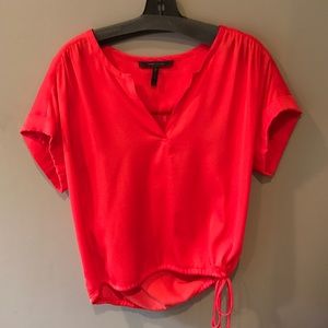 BCBG MaxAzria Coral Silk Blouse