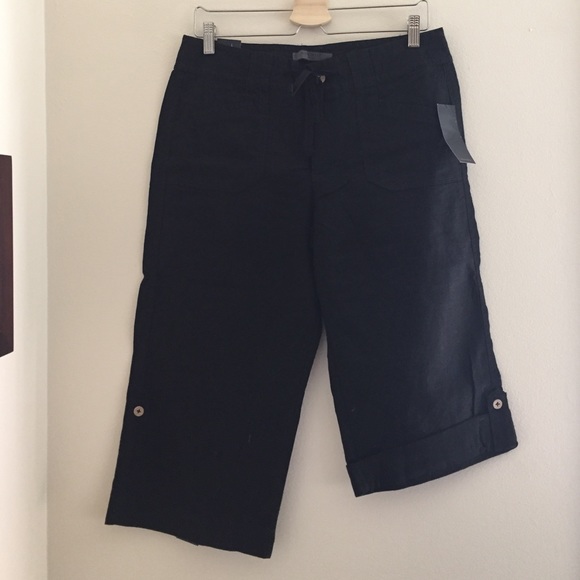 Adjustable Capri linen pants