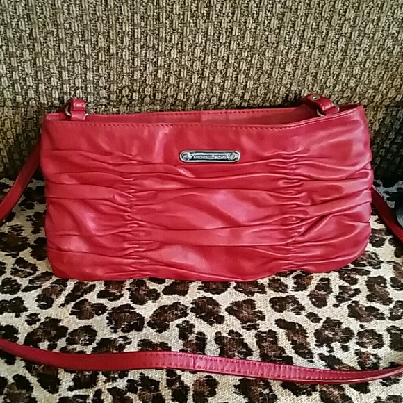 MICHAEL Michael Kors Webster Ruched Leather Clutch