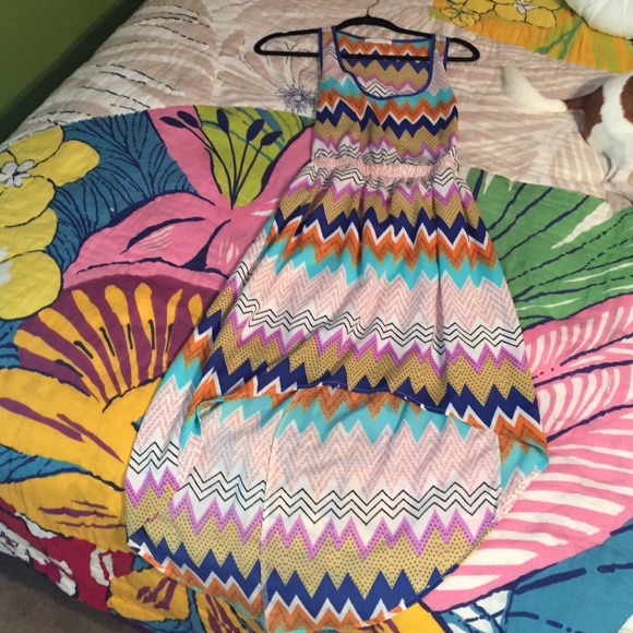Chevron High Low dress