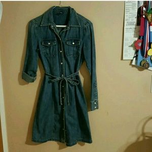 Denim dress & J crew dress and bcbg top