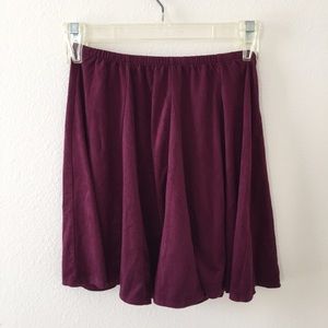 Brandy Melville Velvet Maroon Skirt