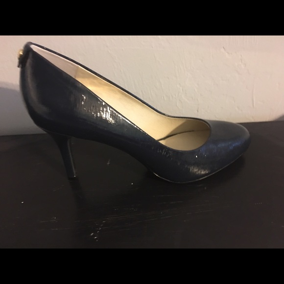 Navy Patent Heels
