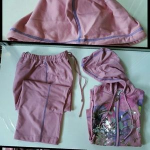 Floral  Joggers Set  W/ Hoodie Sz: M