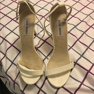White Steve madden heels