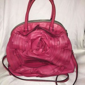 Valentino Garavani Magenta floral satchel