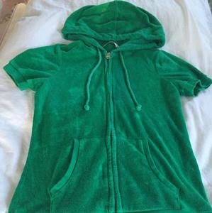 Old Navy green terry cloth hoodie