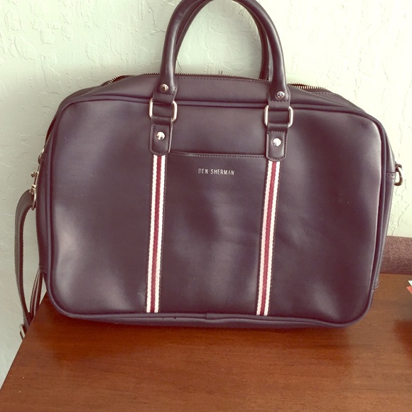 Ben Sherman Navy Double Zip Briefcase.