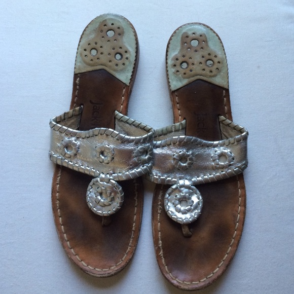 Jack Rogers silver sandals