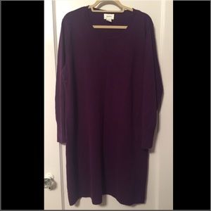 Purple Cashmere Sweater Dress