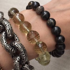 Genuine Gemstones and Sterling Silver Bracelets 2