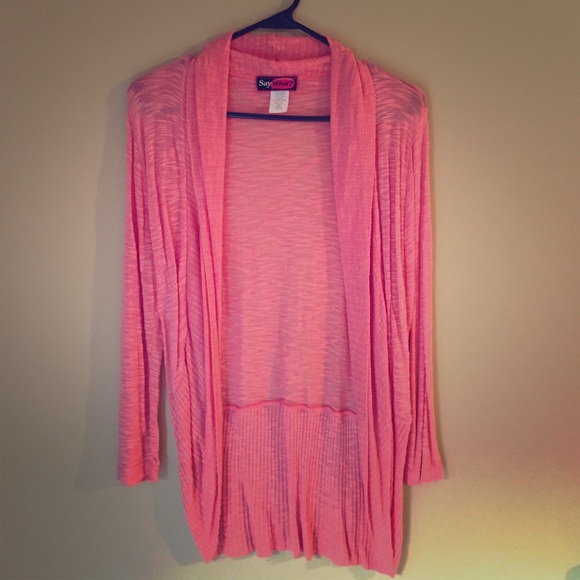 Pink cardigan