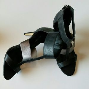 Calvin Klein black leather sandals