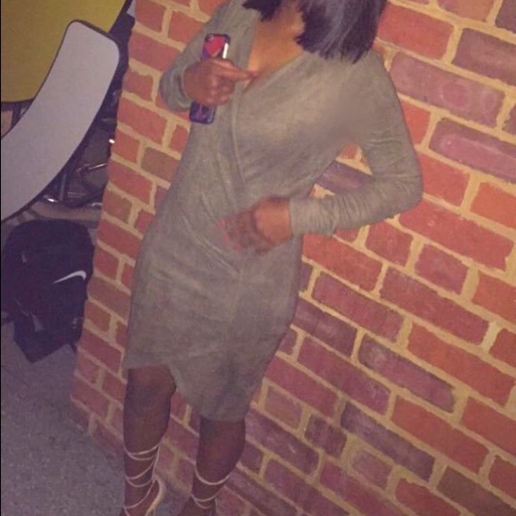 Olive green Missguided dress