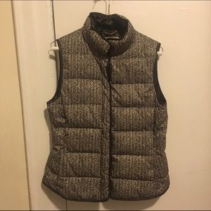 Herringbone down puffy vest