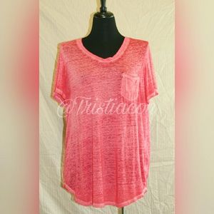 <<SOLD IN BUNDLE>> Faded Glory Hot Pink Tee Sz 1x