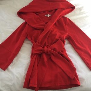 Red wrap jacket/top