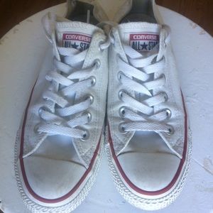 White Converse all stars
