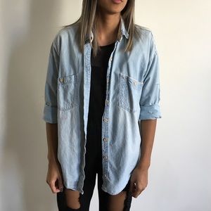 Zara Tops - Zara Denim Button Up Shirt Zara Tops - Zara Denim Button Up Shirt