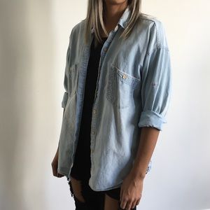Zara Tops - Zara Denim Button Up Shirt Zara Tops - Zara Denim Button Up Shirt