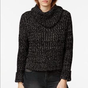 Free People Sweaters - Free People black comb cropped turtleneck sweater Free People Sweaters - Free People black comb cropped turtleneck sweater