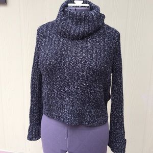 Free People Sweaters - Free People black comb cropped turtleneck sweater Free People Sweaters - Free People black comb cropped turtleneck sweater