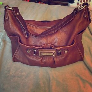 Brown leather B. Makowsky satchel