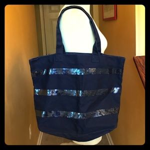 Old Navy Blue Cotton Sequined Tote Bag😘😘