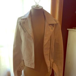 Kenneth Cole White Leather Jacket