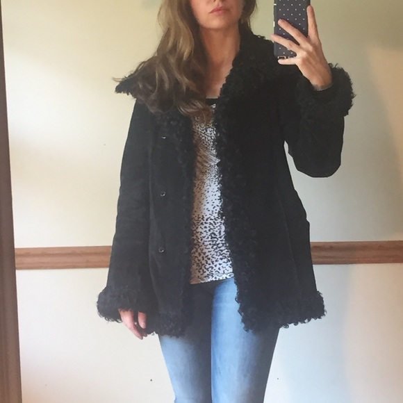 Express leather & lamb coat - Picture 4 of 4