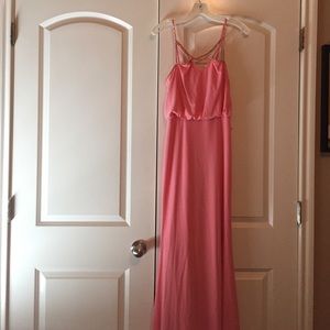 David's Bridal Coral Sequin Dress