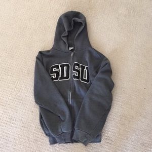 charcoal gray SDSU hoodie