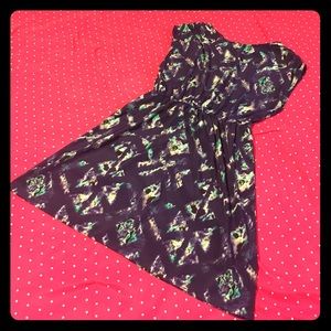 Mossimo purple, teal, black, white dress