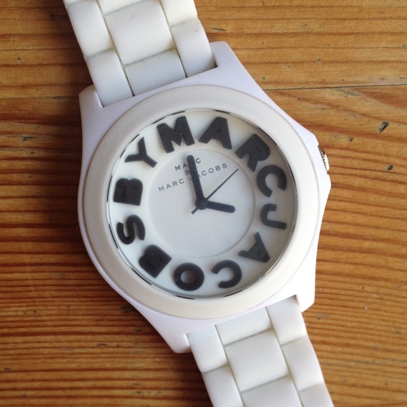 MBMJ "Sloane" White Rubber Watch, 40mm