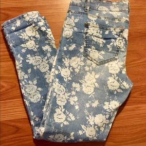 Forever 21 Floral Jeans