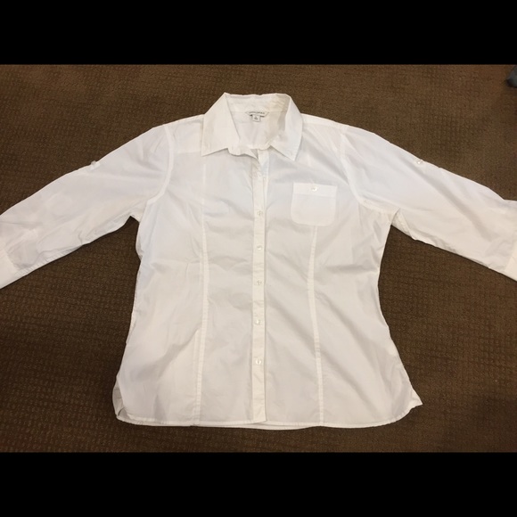 Banana Republic white blouse 3/4 sleeve