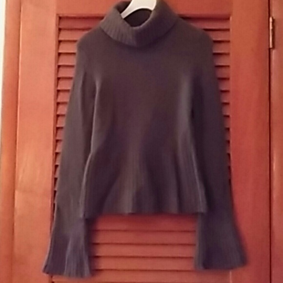 Express Green Turtleneck Wool Sweater, M #0073