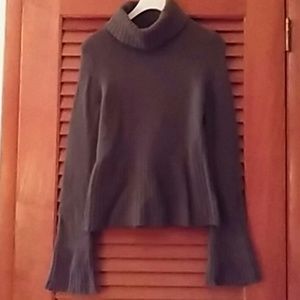 Express Green Turtleneck Wool Sweater, M #0073