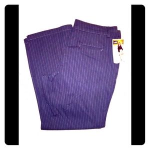 NEW Lee Stretch Navy Pinstripe Twill Pants