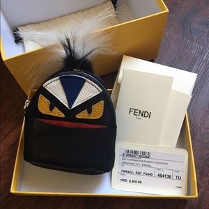 Fendi women monster bag charm mini backpack