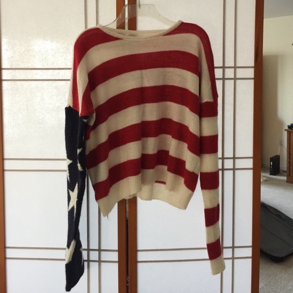 Brandy Melville American Flag Sweater