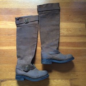 Jeffrey Campbell brown leather boots