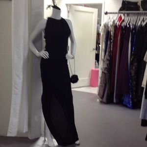 Rick Owens black silk gown size s