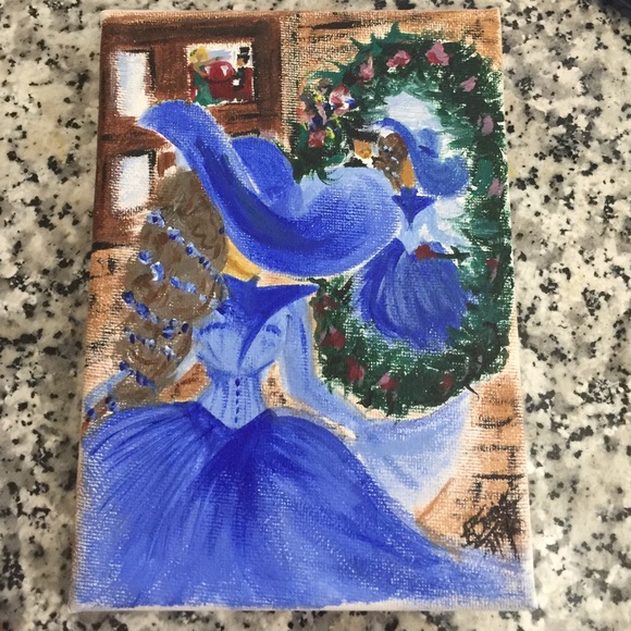 Vintage Woman Canvas painting.