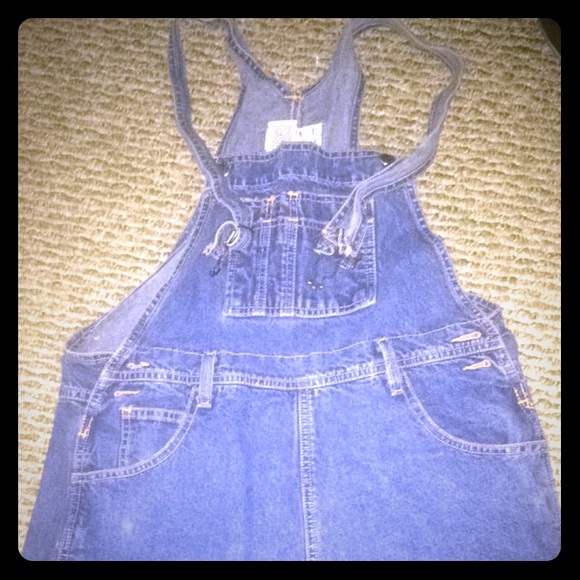 Size 12 Denim Overalls w Tapered legs