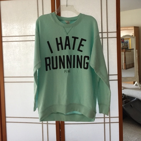 Mint I hate running sweater