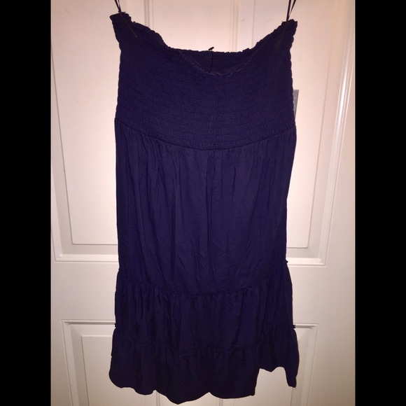 NEW Express Strapless Dress - True Navy